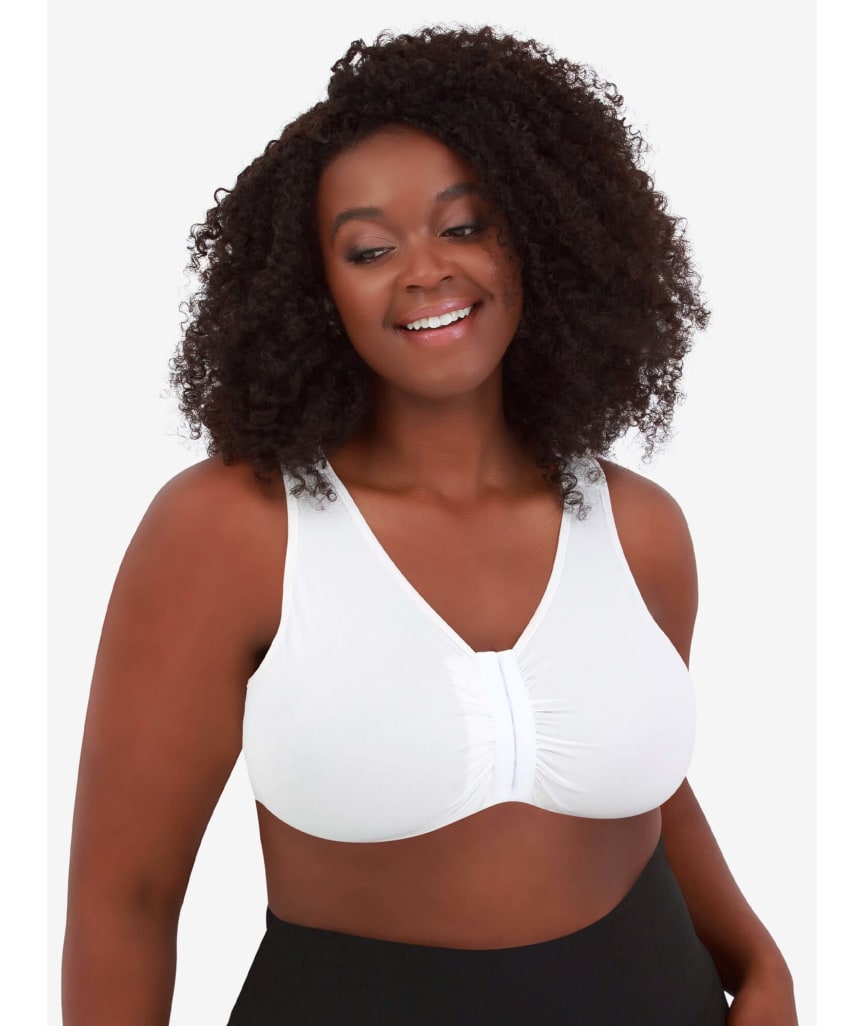 Leading Lady Laurel Wire-free Front Close Comfort Bra - White